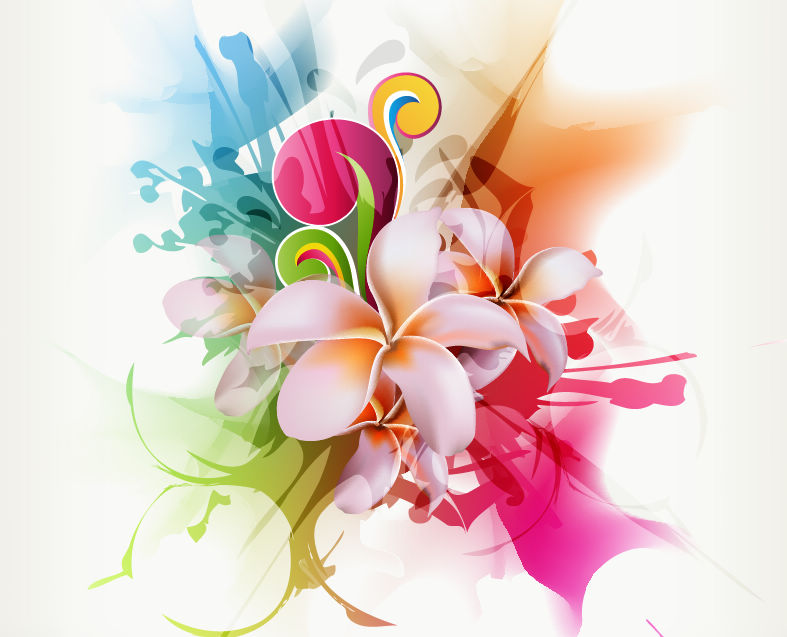 free vector Abstract Floral Vector Illustration Artwork